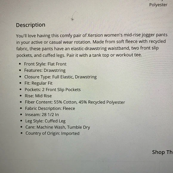 Women’s black X-large XERSION jogger - Picture 5 of 5